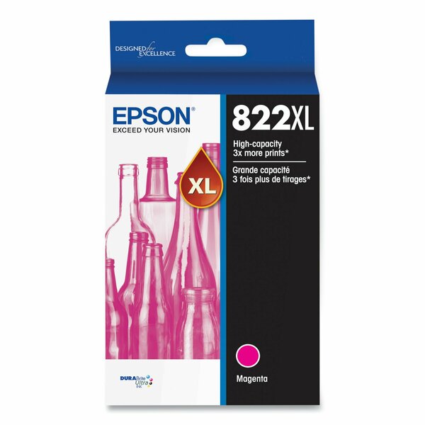 Epson DURABrite Ultra High-Yield Ink, 1,100 Page-Yield, Magenta T822XL320S